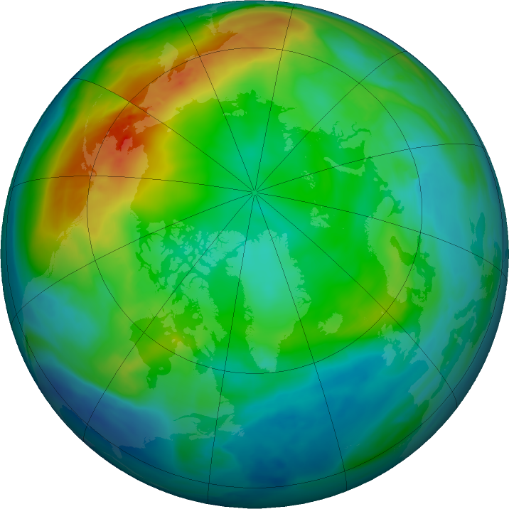 Arctic ozone map for 17 November 2024